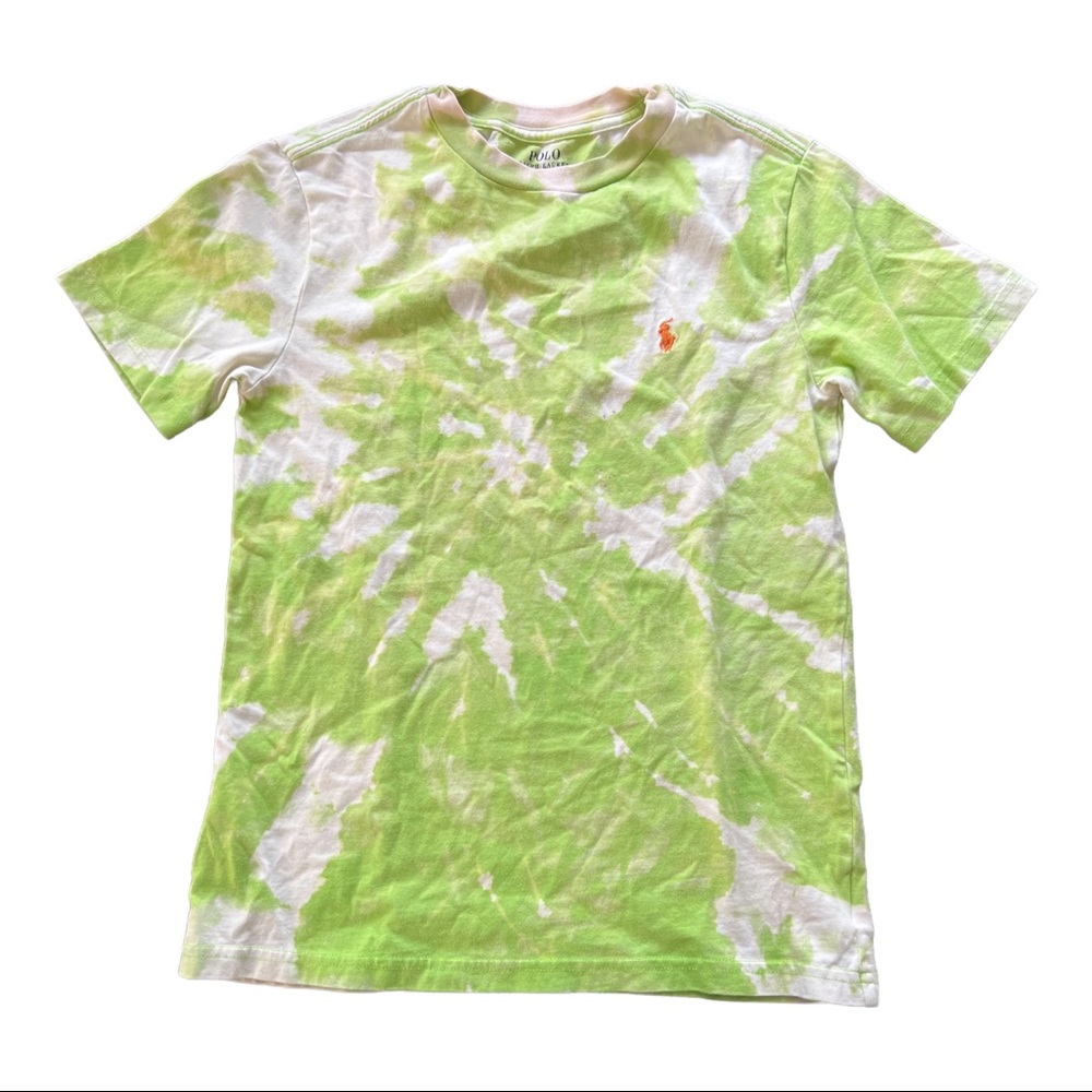 Kids repurposed bleached tee Polo
